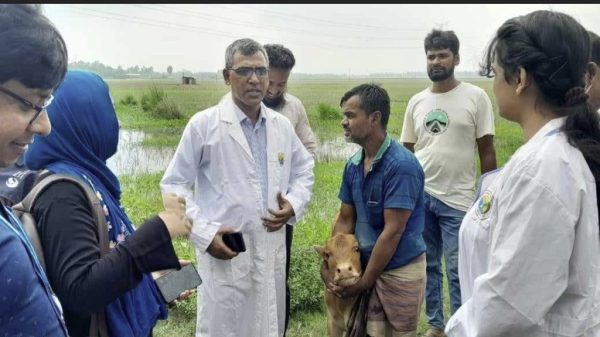 আদমদীঘির বিভিন্ন গ্রাম পরিদর্শন করলেন প্রাণীসম্পদ বিভাগের বিশেষজ্ঞ দল