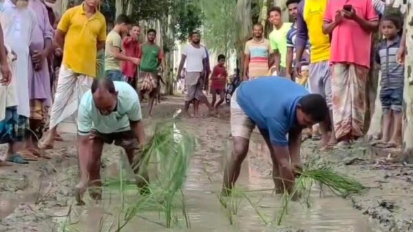 কাঁচা রাস্তায় চরম  দুর্ভোগে ১০ গ্রামের ২০ হাজার মানুষ