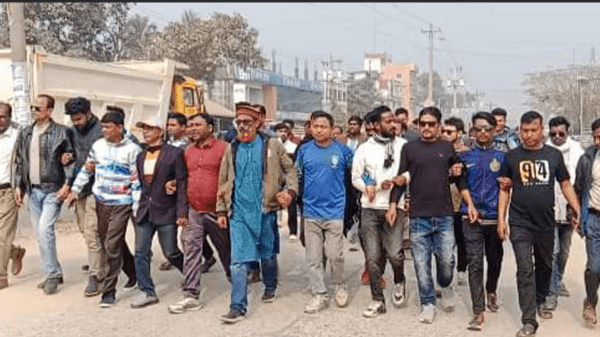 মহাদেবপুরে ছাত্রলীগের ঘোষিত কর্মসূচীর বিরুদ্ধে প্রতিবাদ সমাবেশ অনুষ্ঠিত