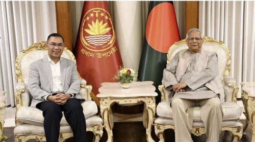 প্রধান উপদেষ্টার সঙ্গে সপরিবারে তারেক রহমানের সৌজন্য সাক্ষাৎ