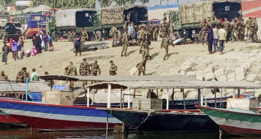 সারিয়াকান্দির দুর্গম চরাঞ্চলে সেনা ক্যাম্প স্থাপন