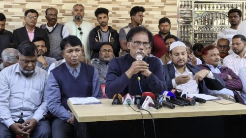 নাটোরে নেতাকর্মীদের ওপর হামলা-মামলার প্রতিবাদে সংবাদ সম্মেলন