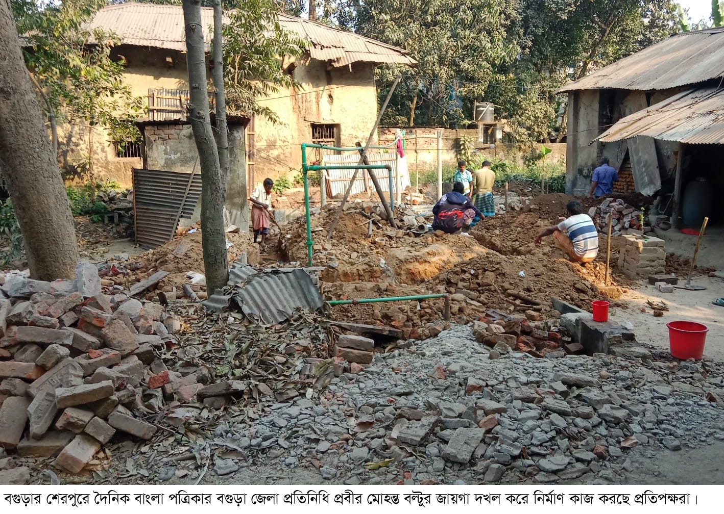 শেরপুরে আদালতের আদেশ অমান্য করে সাংবাদিকের জমি দখলের চেষ্টা