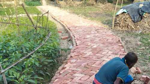 শেরপুরে স্থানীয় সাংবাদিকদের প্রচেষ্টায় রাস্তা নির্মাণ, এলাকাবাসীর কৃতজ্ঞতা