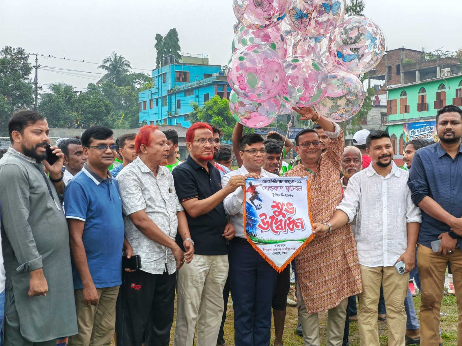 শেরপুরে আন্তঃইউনিয়ন গোল্ডকাপ ফুটবলের উদ্বোধন