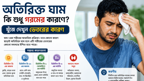 অতিরিক্ত ঘাম কি শুধু গরমের কারণে? খুঁজে দেখুন ভেতরের কারণ