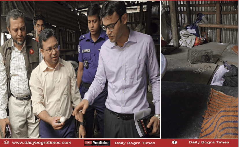 বগুড়ায় ইঁদুরের পাশে ফুচকা তৈরি, ‘ভাই-বোন’ কারখানায় লাখ টাকা জরিমানা