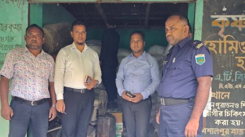অবৈধ সার মজুদের বিরুদ্ধে শেরপুরে অভিযান, জরিমানা ও সার জব্দ